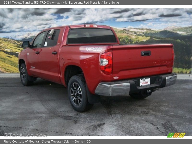 Barcelona Red Metallic / Sand Beige 2014 Toyota Tundra SR5 TRD Crewmax 4x4