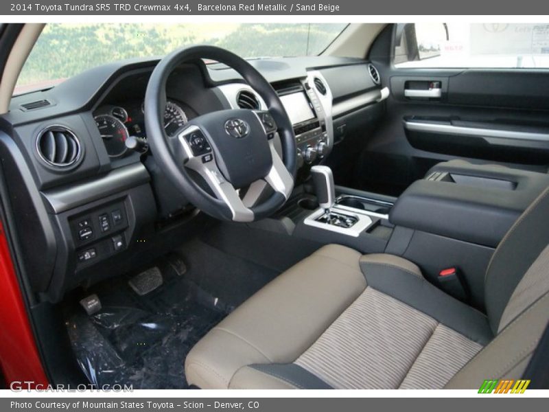 Barcelona Red Metallic / Sand Beige 2014 Toyota Tundra SR5 TRD Crewmax 4x4