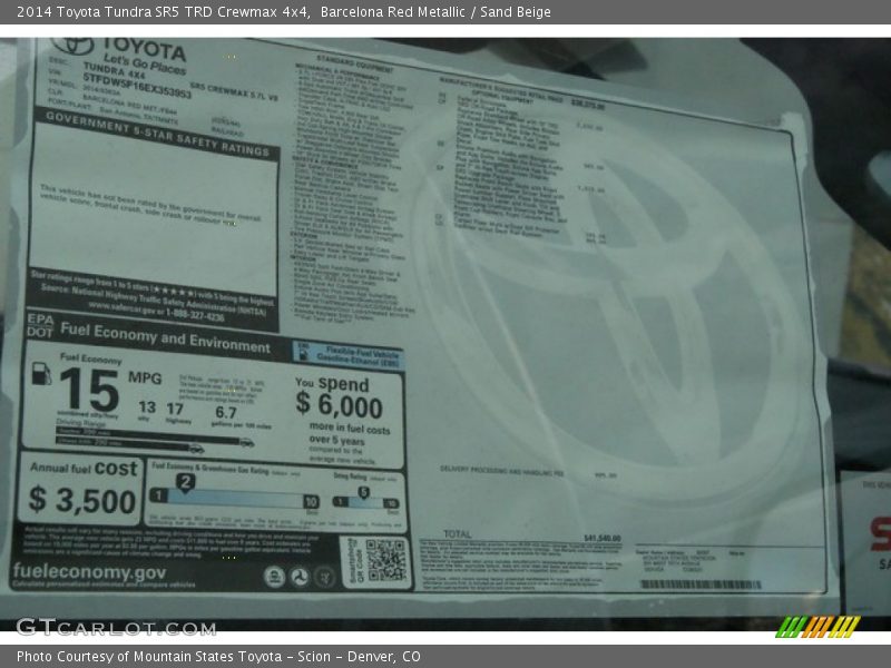 Barcelona Red Metallic / Sand Beige 2014 Toyota Tundra SR5 TRD Crewmax 4x4