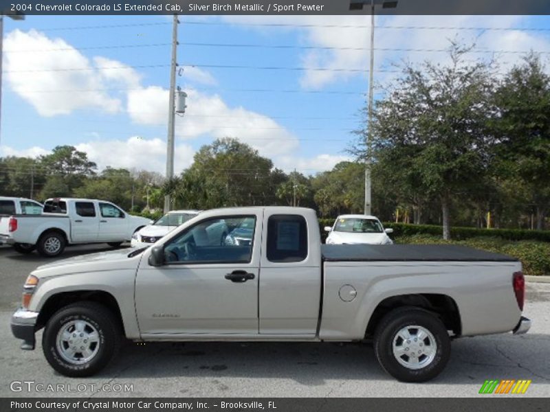 Silver Birch Metallic / Sport Pewter 2004 Chevrolet Colorado LS Extended Cab