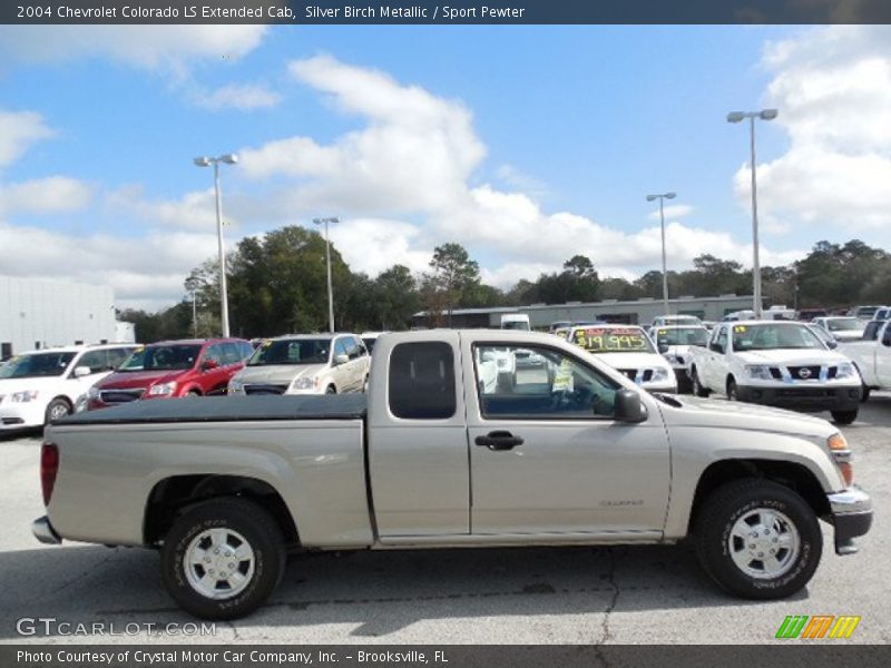 Silver Birch Metallic / Sport Pewter 2004 Chevrolet Colorado LS Extended Cab