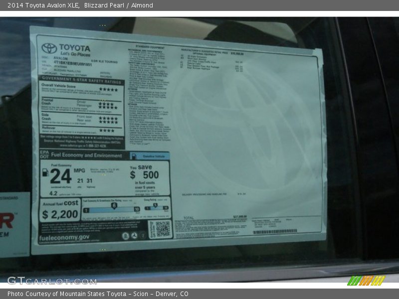 Blizzard Pearl / Almond 2014 Toyota Avalon XLE