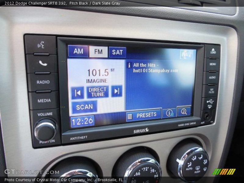 Pitch Black / Dark Slate Gray 2012 Dodge Challenger SRT8 392