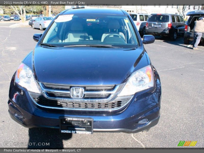 Royal Blue Pearl / Gray 2011 Honda CR-V EX-L 4WD