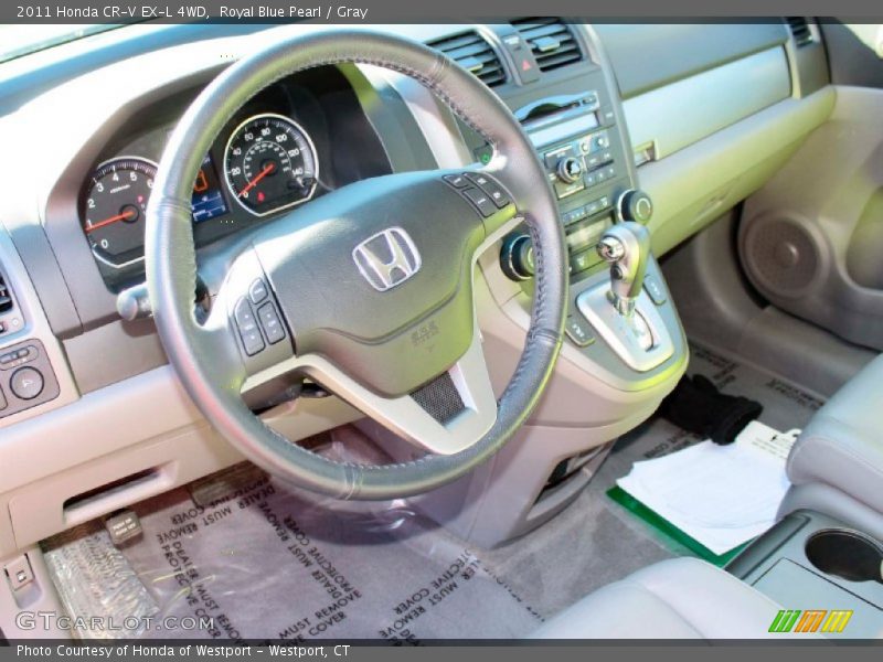 Royal Blue Pearl / Gray 2011 Honda CR-V EX-L 4WD