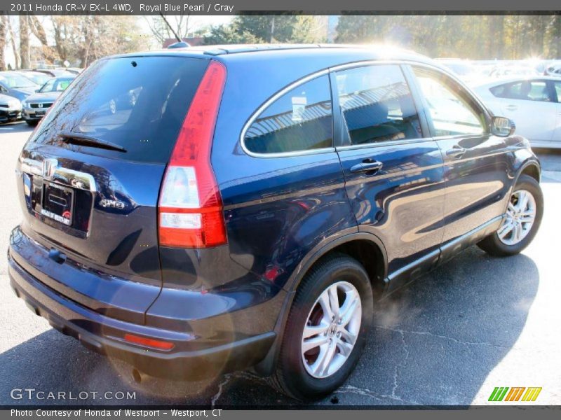 Royal Blue Pearl / Gray 2011 Honda CR-V EX-L 4WD