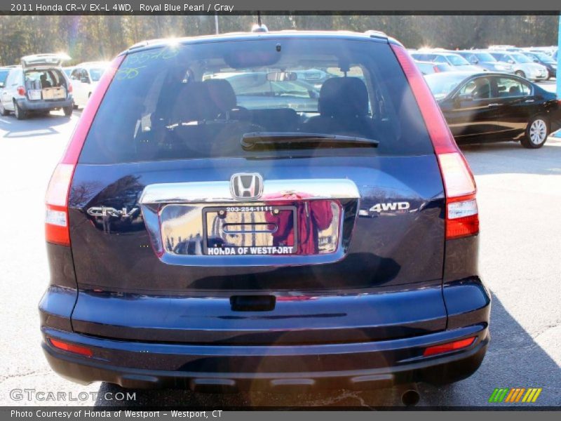 Royal Blue Pearl / Gray 2011 Honda CR-V EX-L 4WD