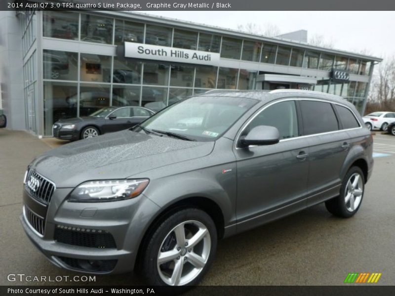 Graphite Gray Metallic / Black 2014 Audi Q7 3.0 TFSI quattro S Line Package