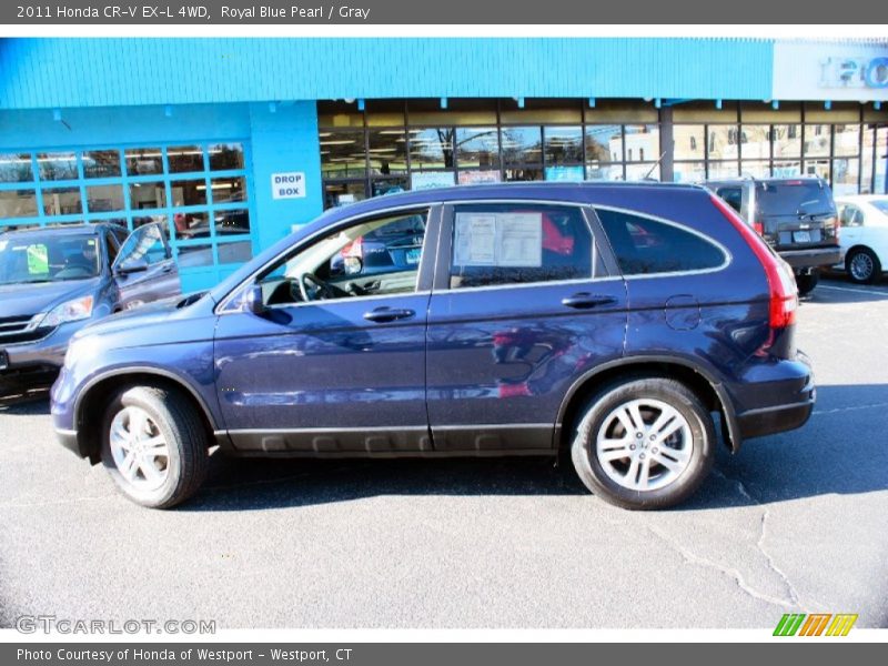 Royal Blue Pearl / Gray 2011 Honda CR-V EX-L 4WD