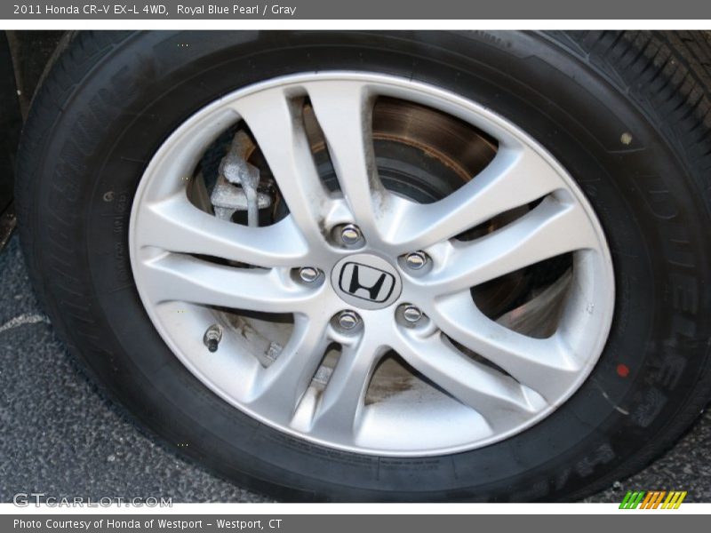 Royal Blue Pearl / Gray 2011 Honda CR-V EX-L 4WD