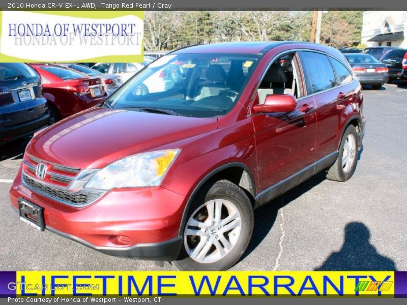 Tango Red Pearl / Gray 2010 Honda CR-V EX-L AWD