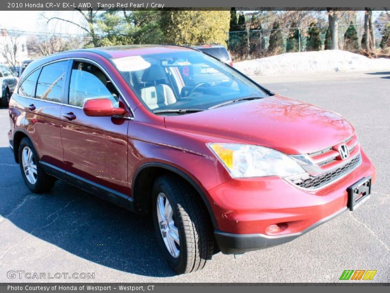 Tango Red Pearl / Gray 2010 Honda CR-V EX-L AWD