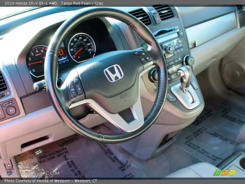 Tango Red Pearl / Gray 2010 Honda CR-V EX-L AWD