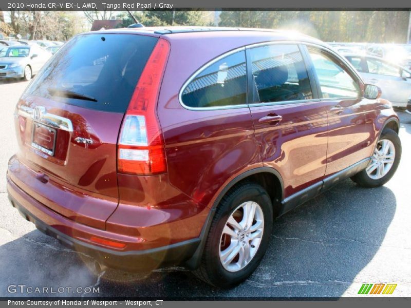 Tango Red Pearl / Gray 2010 Honda CR-V EX-L AWD