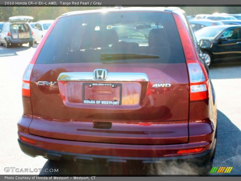 Tango Red Pearl / Gray 2010 Honda CR-V EX-L AWD