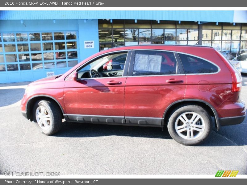Tango Red Pearl / Gray 2010 Honda CR-V EX-L AWD