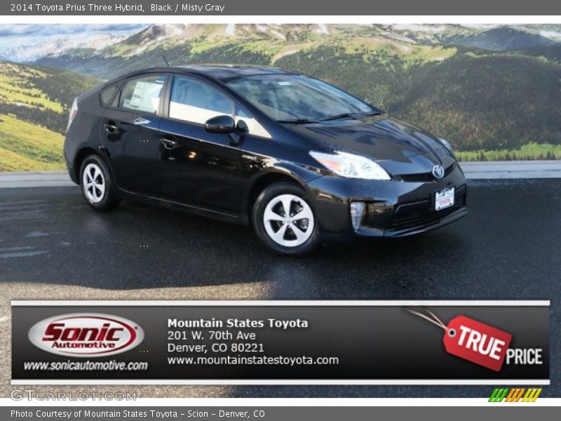 Black / Misty Gray 2014 Toyota Prius Three Hybrid