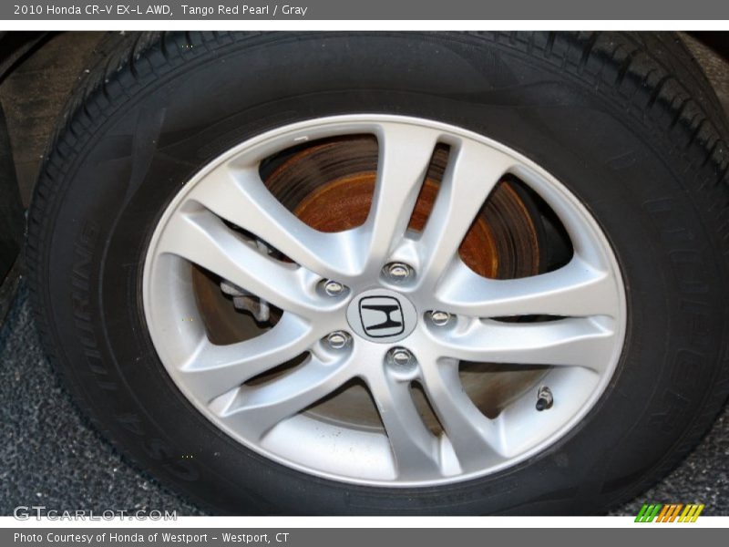 Tango Red Pearl / Gray 2010 Honda CR-V EX-L AWD