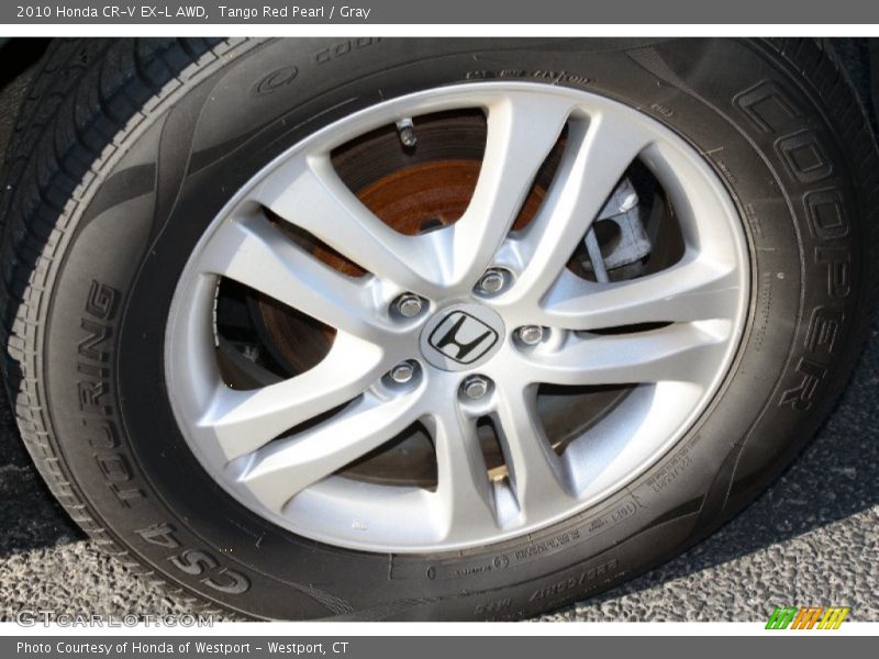 Tango Red Pearl / Gray 2010 Honda CR-V EX-L AWD