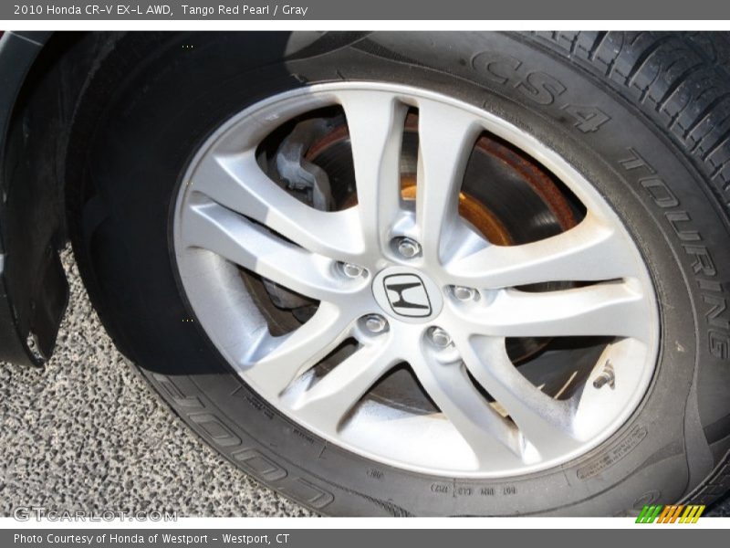 Tango Red Pearl / Gray 2010 Honda CR-V EX-L AWD