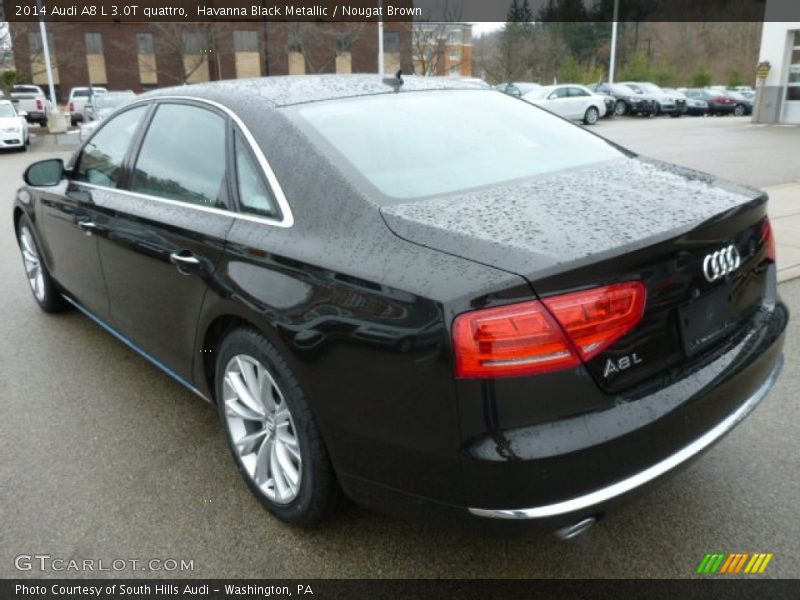 Havanna Black Metallic / Nougat Brown 2014 Audi A8 L 3.0T quattro