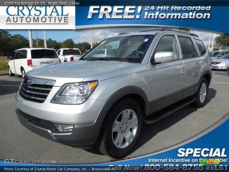 Bright Silver / Gray 2009 Kia Borrego EX V6