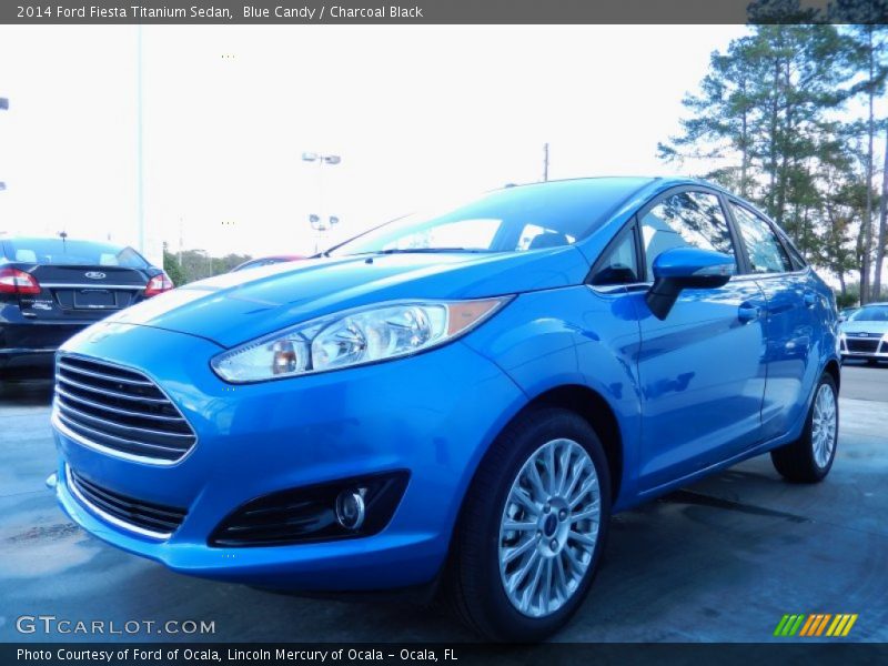 Blue Candy / Charcoal Black 2014 Ford Fiesta Titanium Sedan