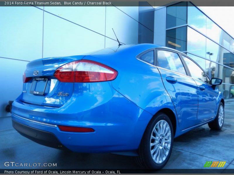 Blue Candy / Charcoal Black 2014 Ford Fiesta Titanium Sedan