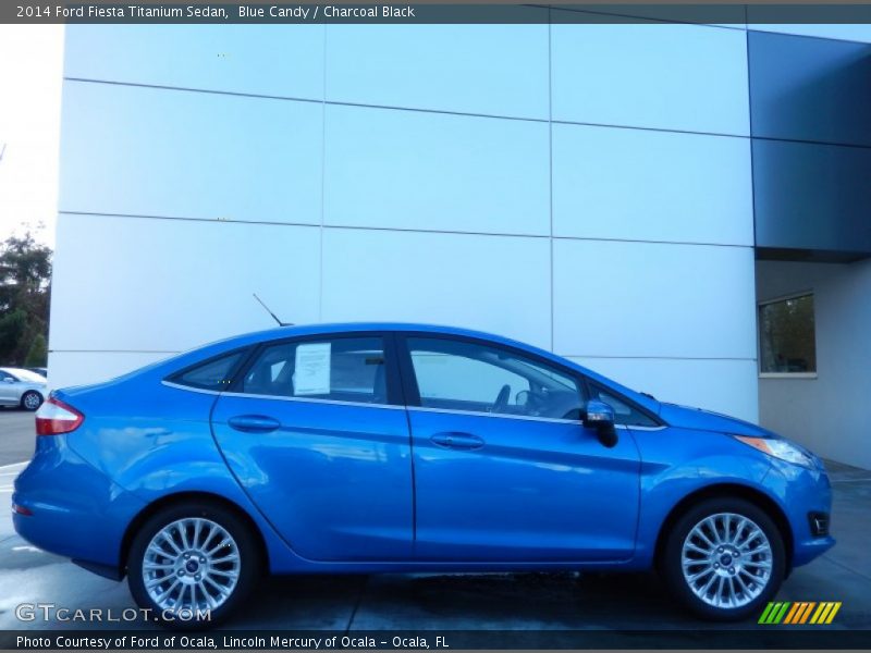 Blue Candy / Charcoal Black 2014 Ford Fiesta Titanium Sedan