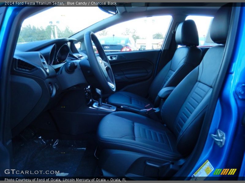 Blue Candy / Charcoal Black 2014 Ford Fiesta Titanium Sedan