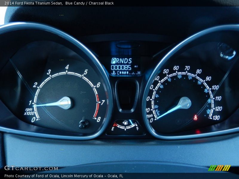 Blue Candy / Charcoal Black 2014 Ford Fiesta Titanium Sedan