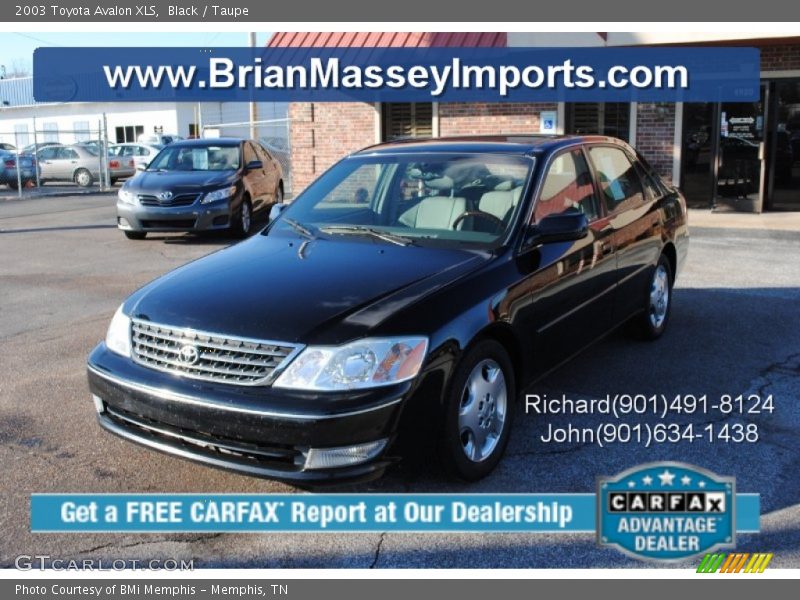 Black / Taupe 2003 Toyota Avalon XLS