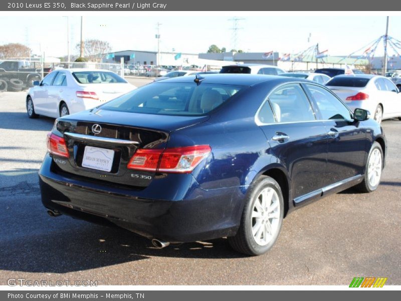 Black Sapphire Pearl / Light Gray 2010 Lexus ES 350