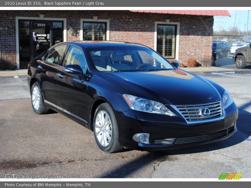 Black Sapphire Pearl / Light Gray 2010 Lexus ES 350