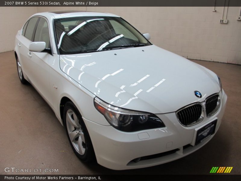 Alpine White / Beige 2007 BMW 5 Series 530i Sedan