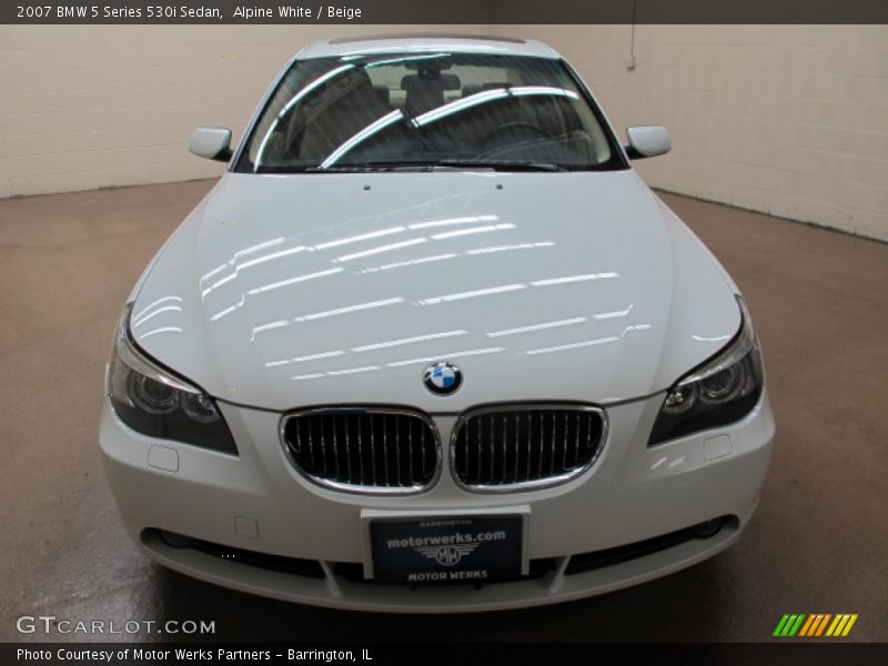Alpine White / Beige 2007 BMW 5 Series 530i Sedan
