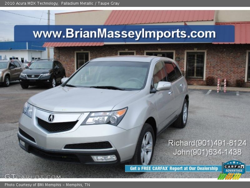 Palladium Metallic / Taupe Gray 2010 Acura MDX Technology