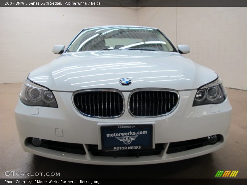 Alpine White / Beige 2007 BMW 5 Series 530i Sedan