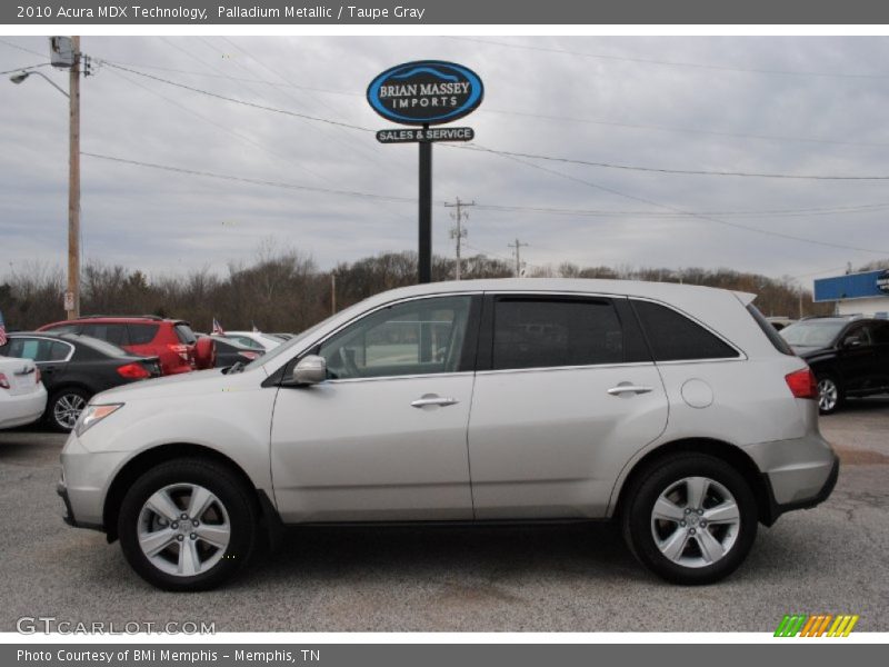 Palladium Metallic / Taupe Gray 2010 Acura MDX Technology