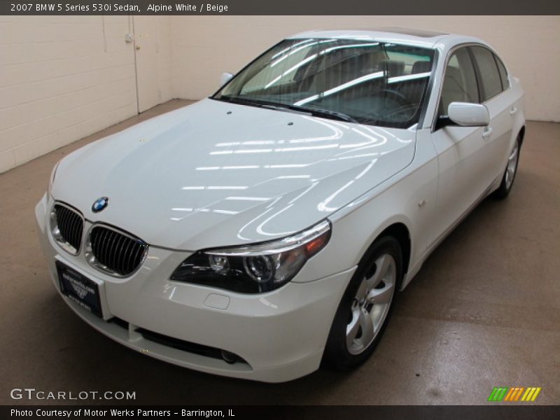 Alpine White / Beige 2007 BMW 5 Series 530i Sedan