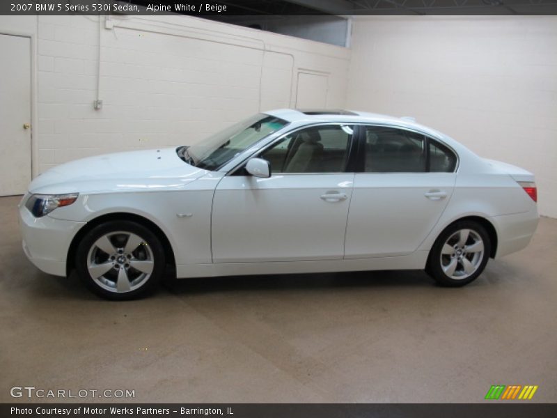 Alpine White / Beige 2007 BMW 5 Series 530i Sedan