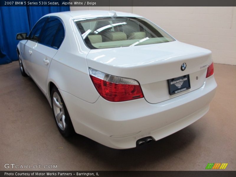 Alpine White / Beige 2007 BMW 5 Series 530i Sedan