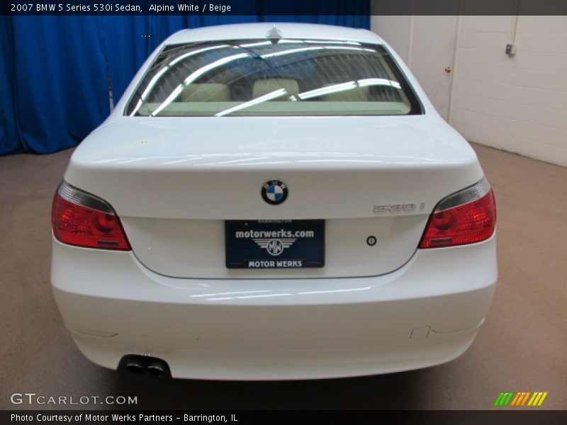 Alpine White / Beige 2007 BMW 5 Series 530i Sedan