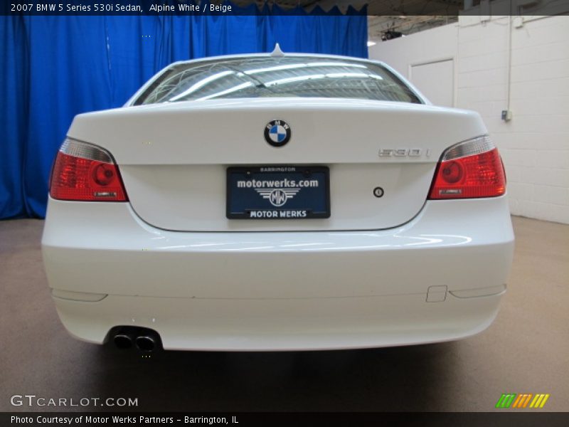 Alpine White / Beige 2007 BMW 5 Series 530i Sedan