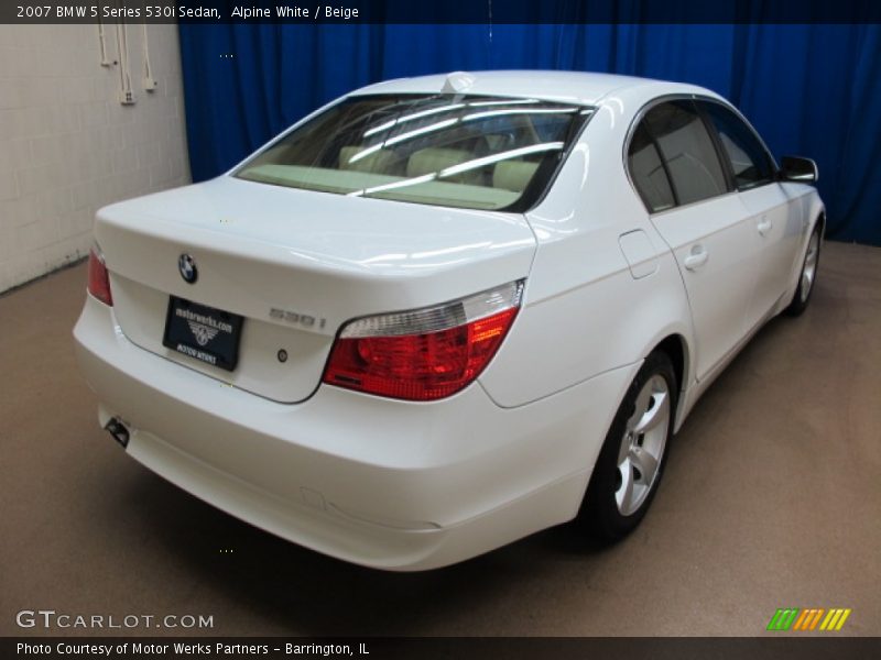 Alpine White / Beige 2007 BMW 5 Series 530i Sedan