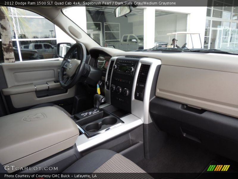 Sagebrush Pearl / Dark Slate Gray/Medium Graystone 2012 Dodge Ram 1500 SLT Quad Cab 4x4