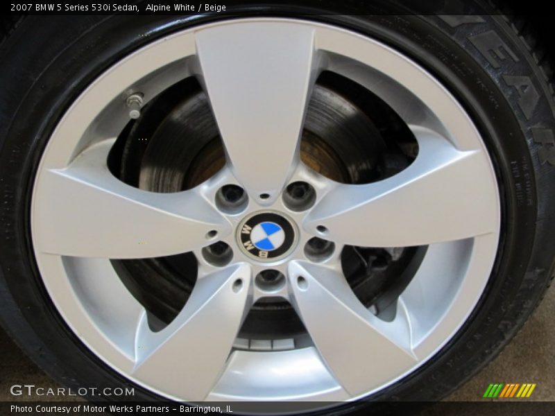 Alpine White / Beige 2007 BMW 5 Series 530i Sedan