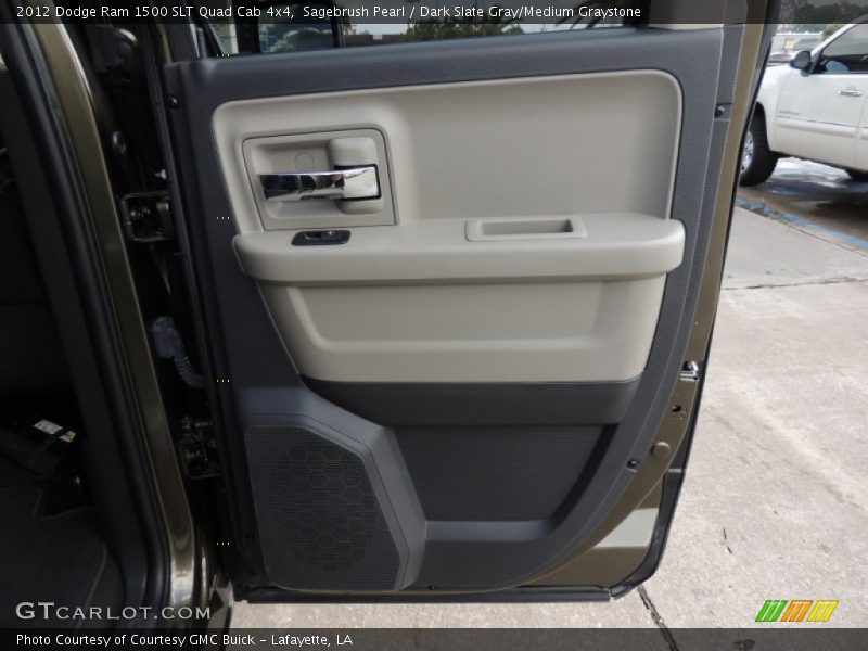Sagebrush Pearl / Dark Slate Gray/Medium Graystone 2012 Dodge Ram 1500 SLT Quad Cab 4x4