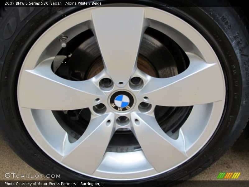 Alpine White / Beige 2007 BMW 5 Series 530i Sedan