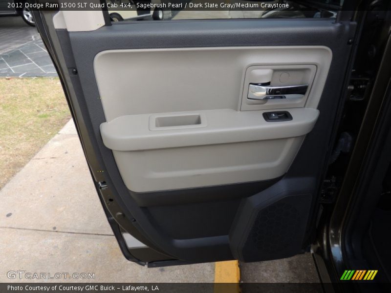 Sagebrush Pearl / Dark Slate Gray/Medium Graystone 2012 Dodge Ram 1500 SLT Quad Cab 4x4